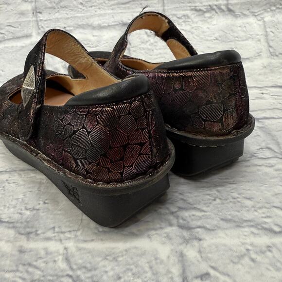 Alegria PAL-839 Paloma Metallic Black Stone Mary Jane Shoes Women EU 38 US 7.5 - Picture 4 of 11